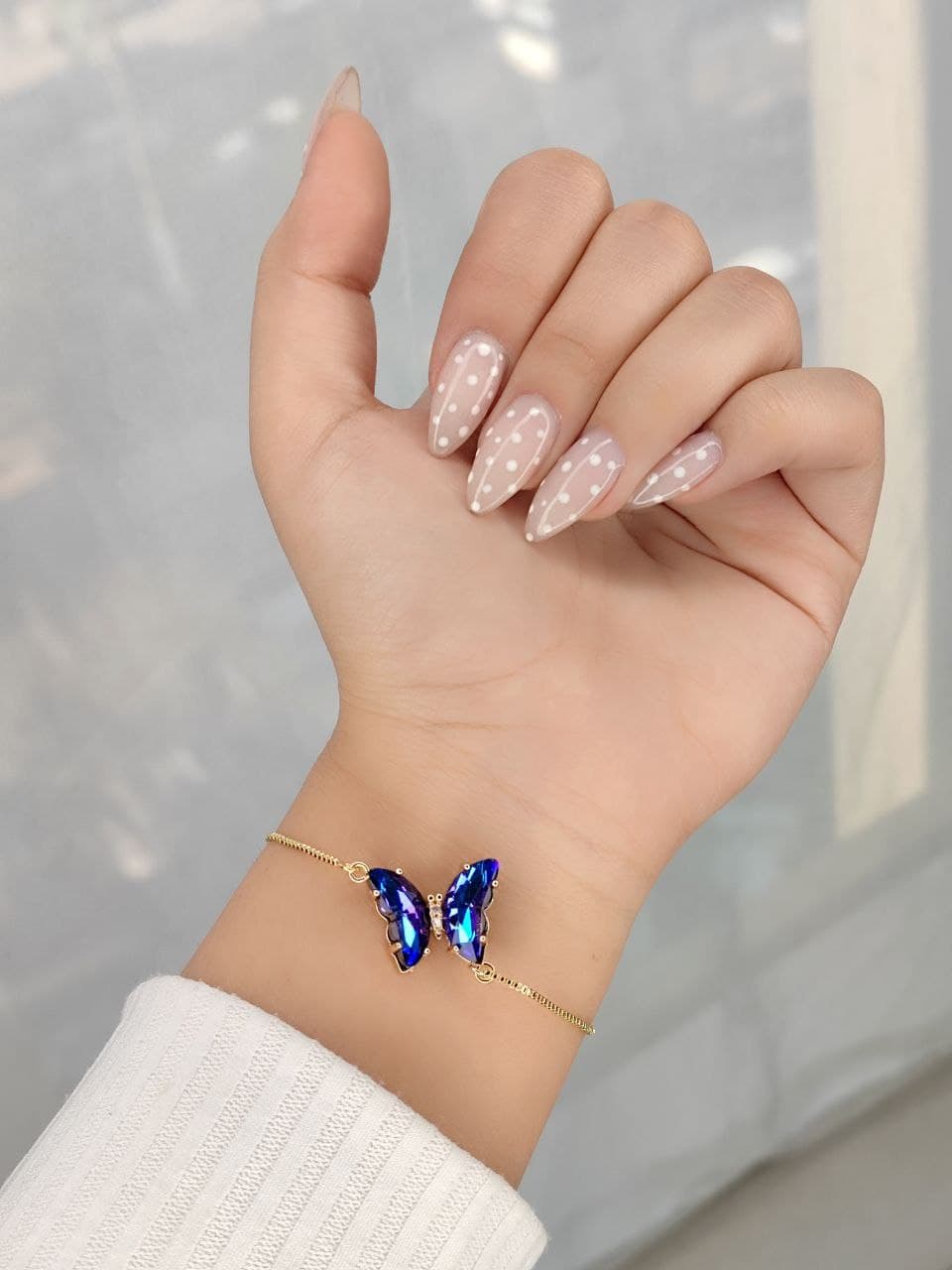 دستبند استیل دخترانه طرح پروانه ای براق کرواتی در رنگ بندی متنوع کد 1217095 — تصویر ۹