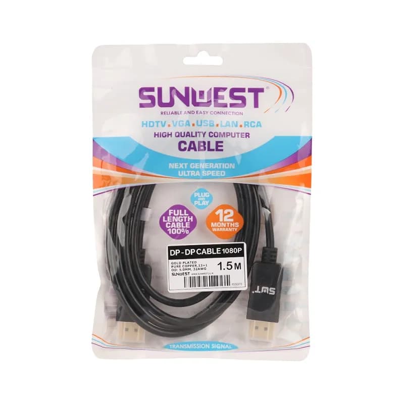 کابل تصویر Display Port سان وست با طول 1.5 متر — تصویر ۷