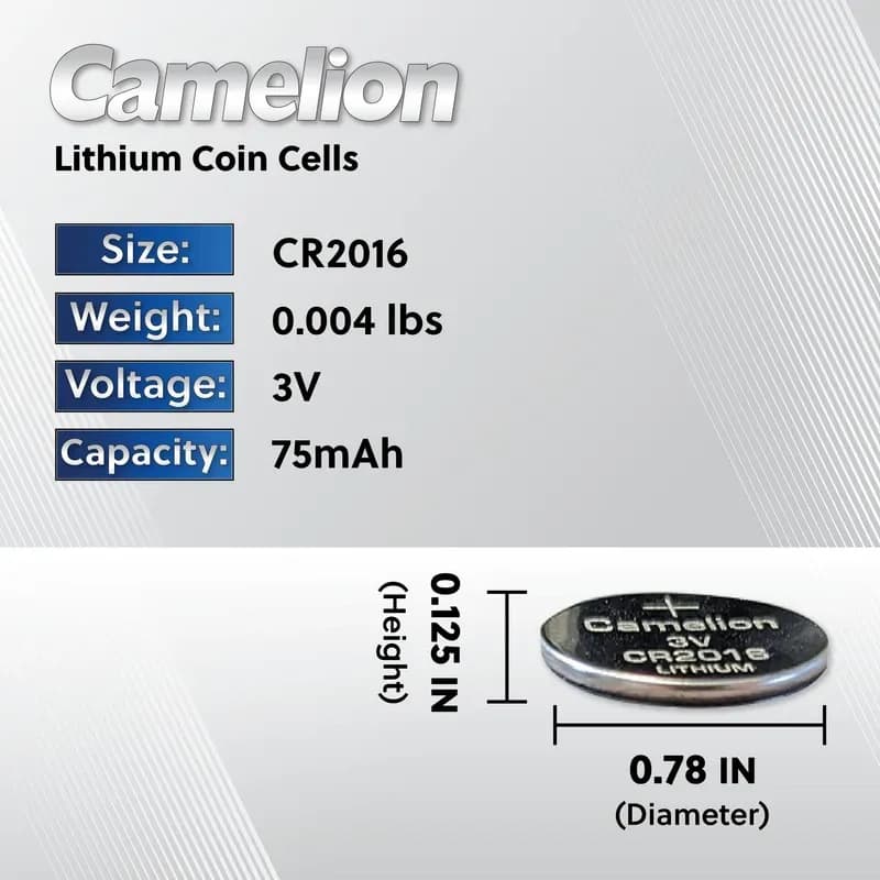 باتری سکه ای کملیون مدل CR2016 سری Camelion Lithium — تصویر ۷