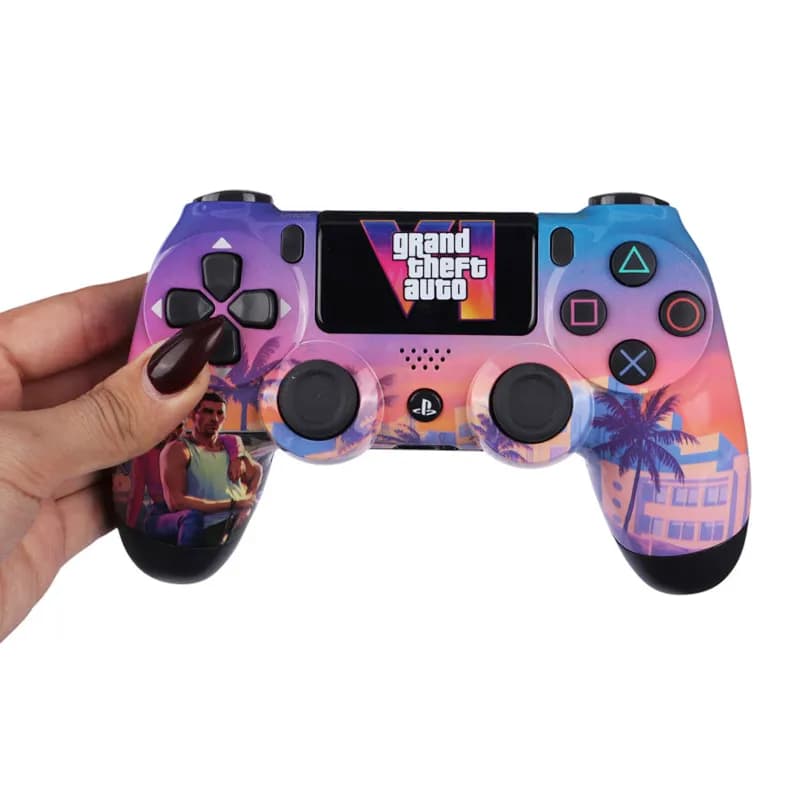 دسته بازی بی سیم PlayStation 4 PlayX طرح کاستوم GTA VI — تصویر ۱۱