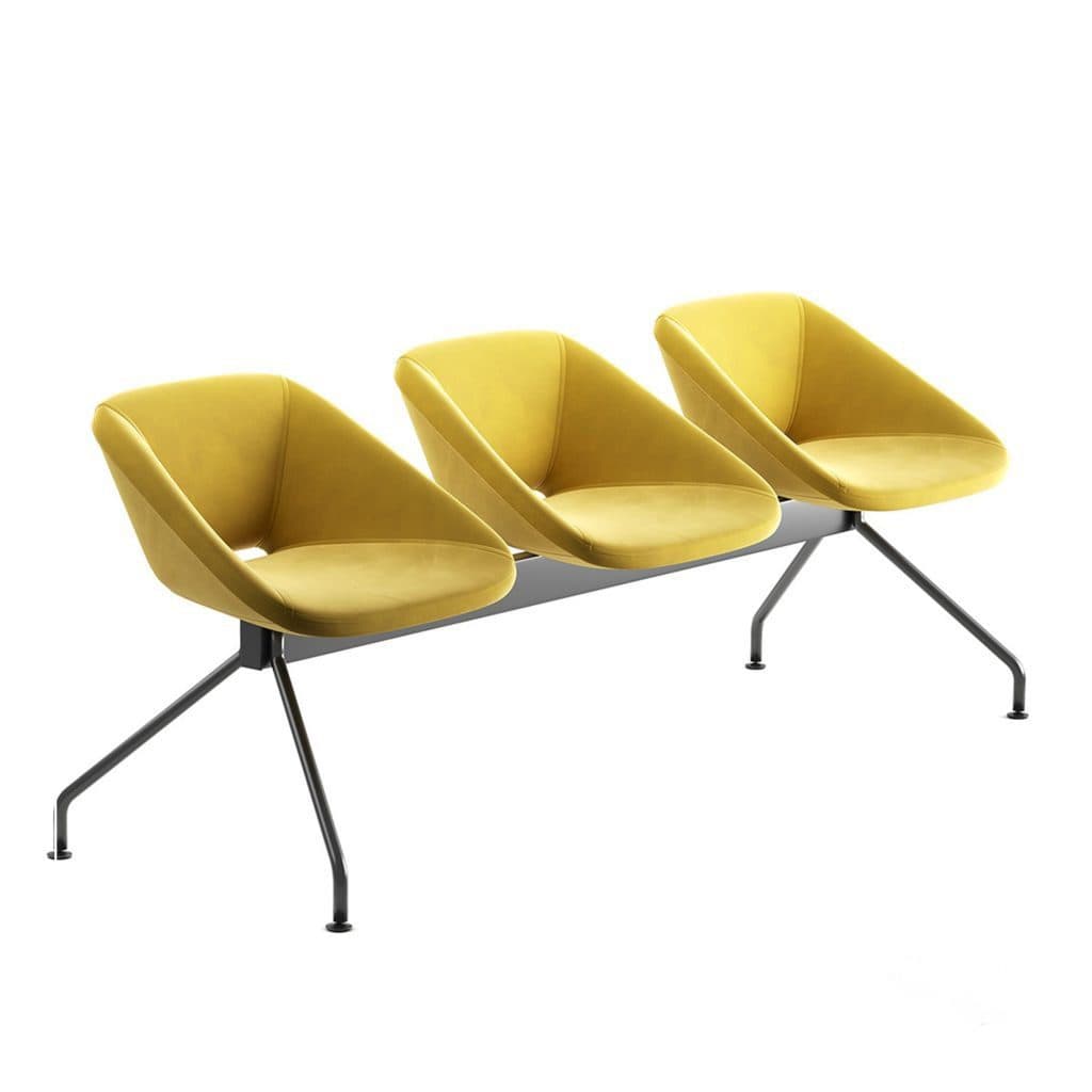 صندلی انتظار مدل WS-102-03 پوشش چرم هلگر
