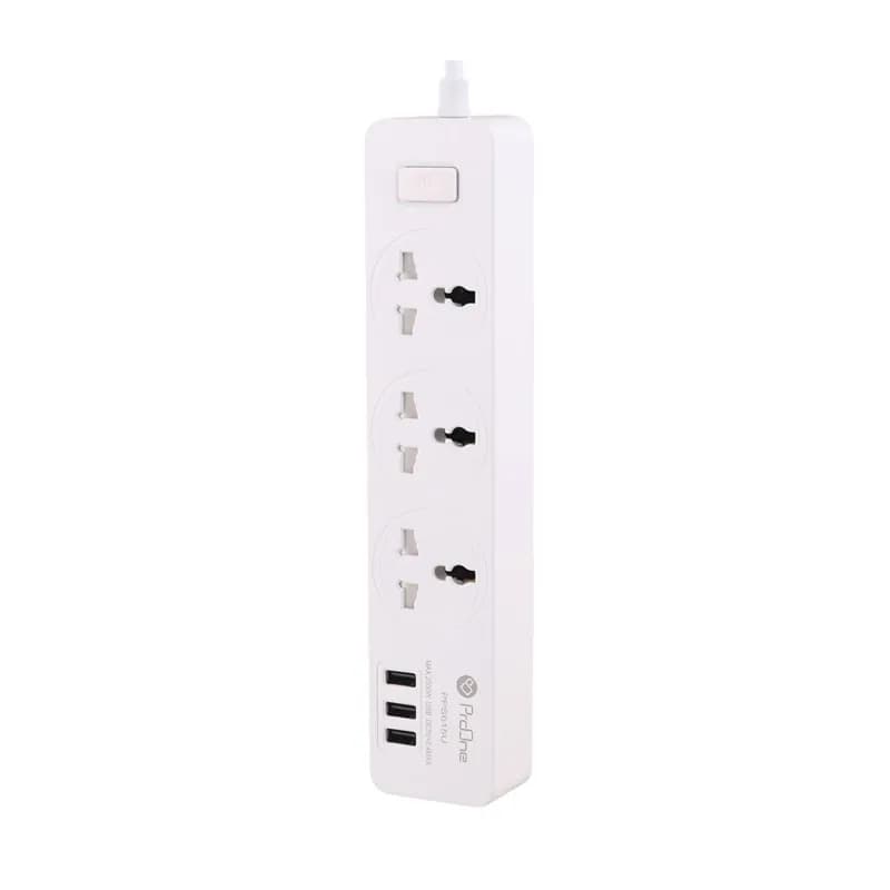 چند راهی برق 3 خانه و شارژر پرووان مدل PPS615U با کابل 1.8 متری — تصویر ۲