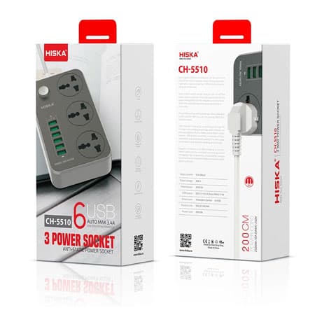 چندراهی برق هیسکا مدل CH-5510 طول 2 متر — تصویر ۱۱