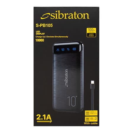 پاوربانک سیبراتون مدل S-PB105 ظرفیت 10000 میلی آمپر ساعت — تصویر ۶
