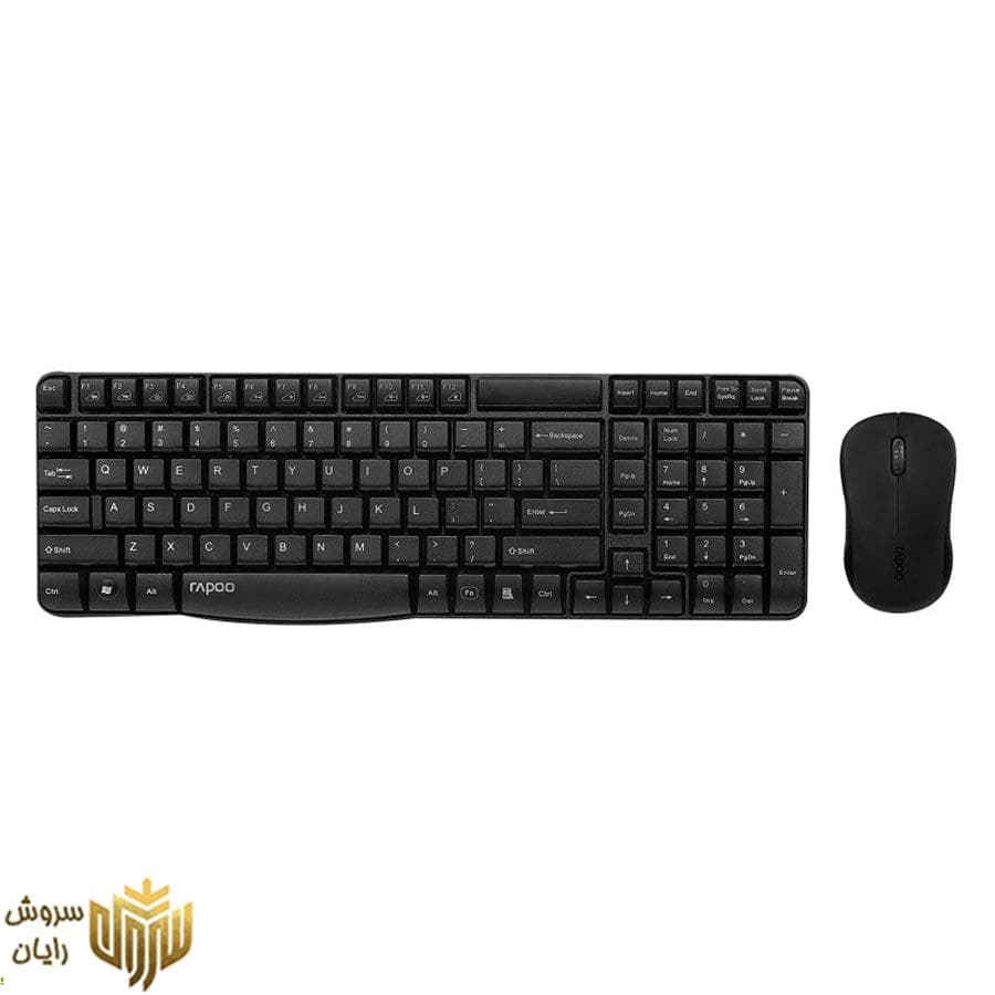 کیبورد و ماوس بی سیم رپو مدل X1810 با حروف فارسی