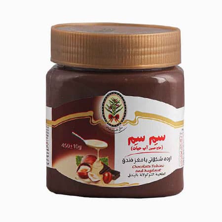 ارده شکلاتی فندقی آب حیات مقدار 450 گرم