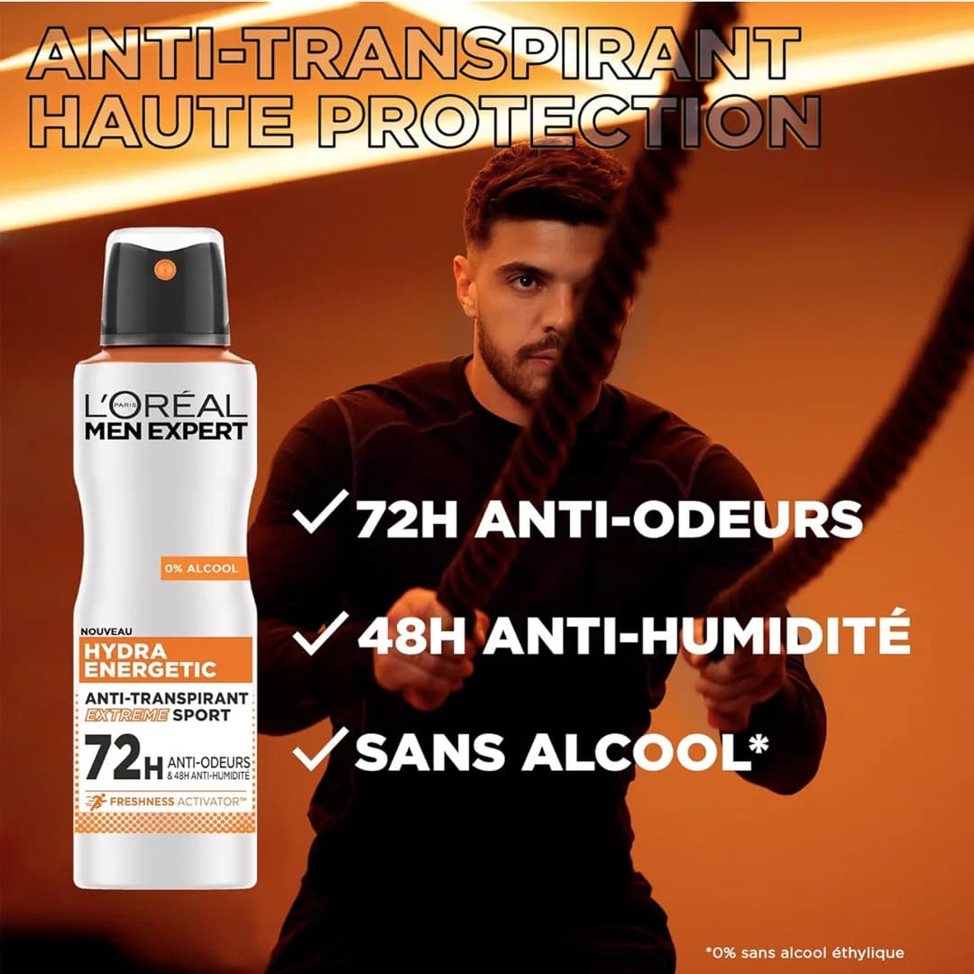 اسپری ضد تعریق لورال سری Men Expert مدل Hydra Energetic — تصویر ۵