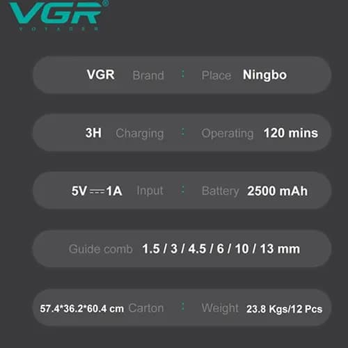 ماشین اصلاح حجم زن وی جی آر مدل V-015 VGR — تصویر ۳