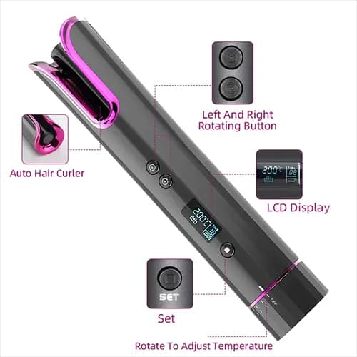 فر کننده مو اتوماتیک شارژی SWAY مدل MDJ-808 — تصویر ۷