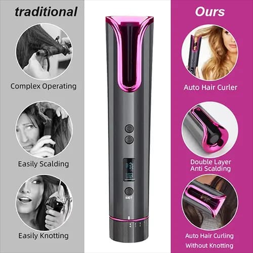 فر کننده مو اتوماتیک شارژی SWAY مدل MDJ-808 — تصویر ۹