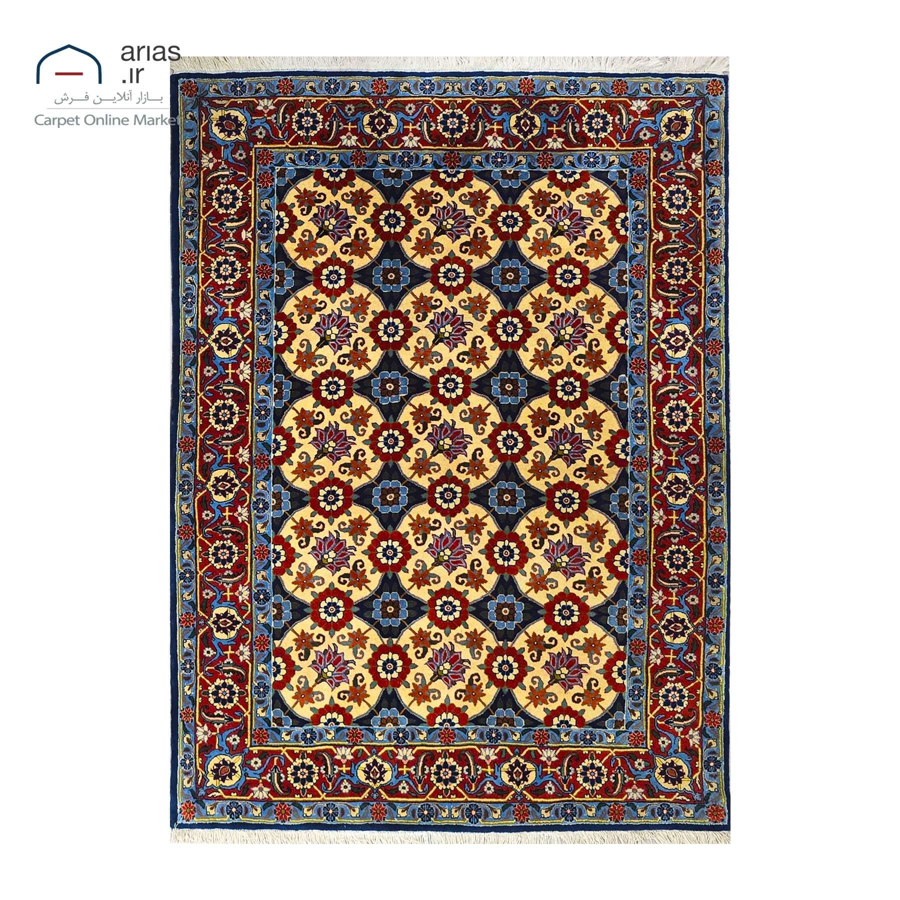 قالیچه دستباف 3 متری عشایری نقشه میناخانی بافت ورامین کد D14039A