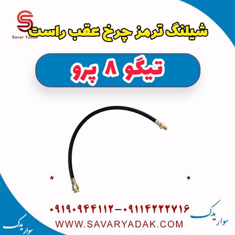 شیلنگ ترمز چرخ عقب راست تیگو 8 پرو — تصویر ۳