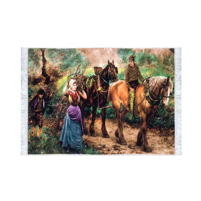 تابلو فرش کلاریس طرح بدرقه پدر