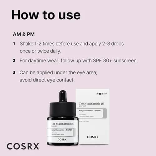 سرم نیاسینامید 15 کوزارکس Cosrx حجم 20 میلی‌لیتر — تصویر ۹