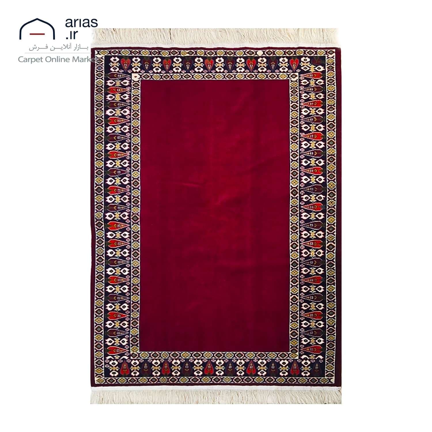 فرش دستباف دو و نیم متری عشایری کف ساده کد D14022A