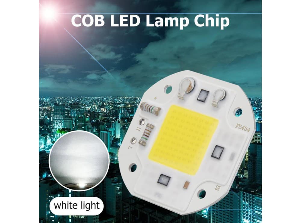 LED COB مهتابی 20W 220V با درایور داخلی سایز 5454 دارای مدار حفاظتی آنتی شوک دار — تصویر ۵
