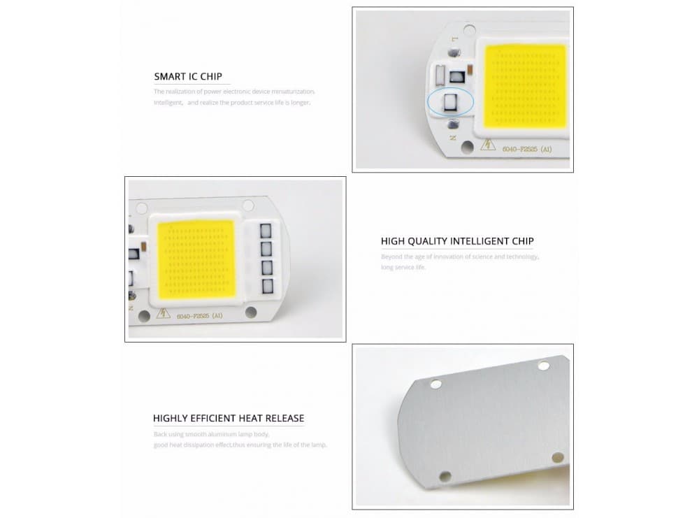 LED COB مهتابی 20W 220V با درایور داخلی — تصویر ۵