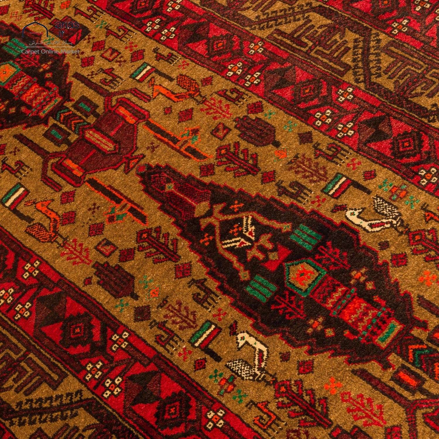 فرش دستباف 2 و نیم متری بلوچ کد D18135 — تصویر ۴