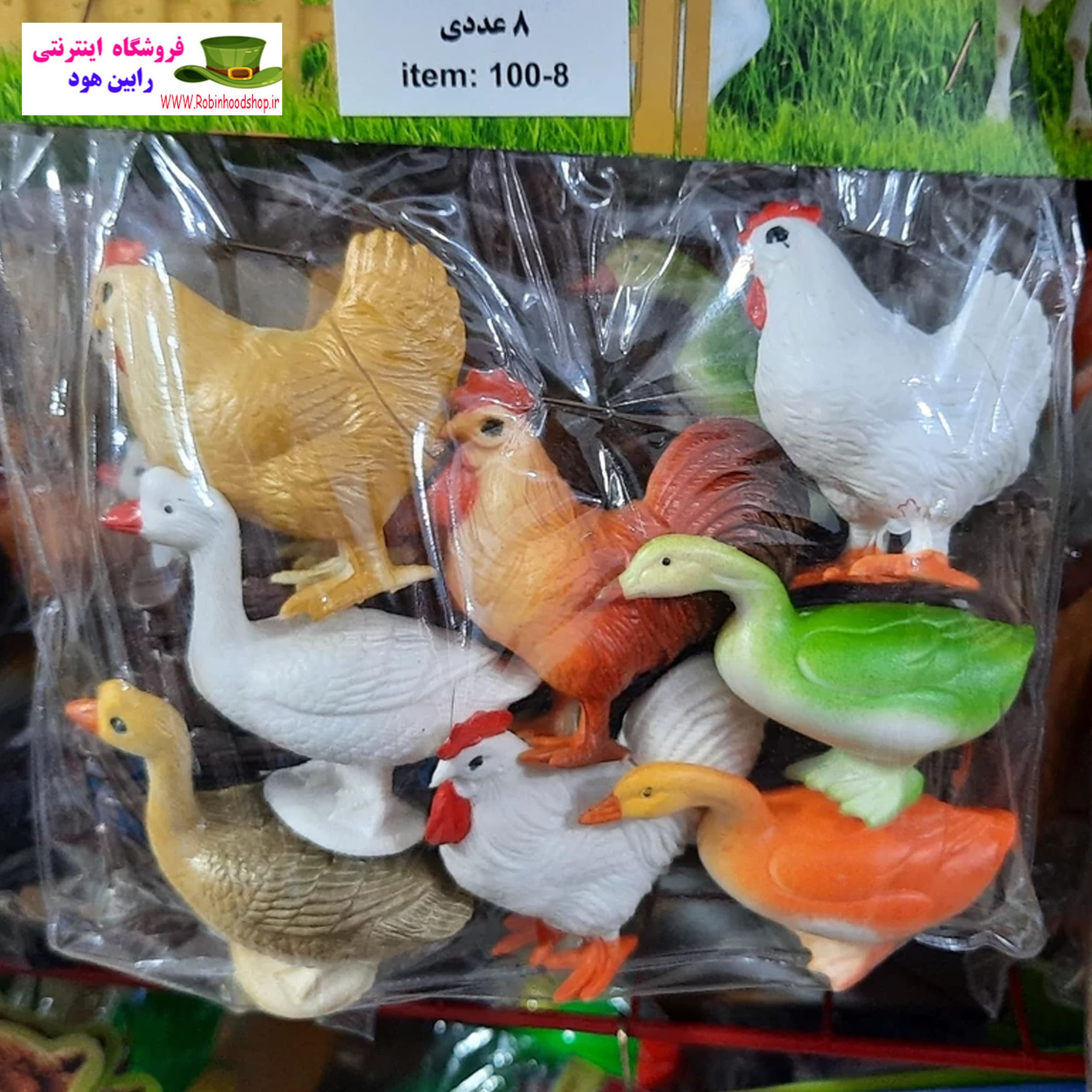 اسباب بازی باغ وحش امین حیوانات مرغ و خروس فیگور حیوانات — تصویر ۲