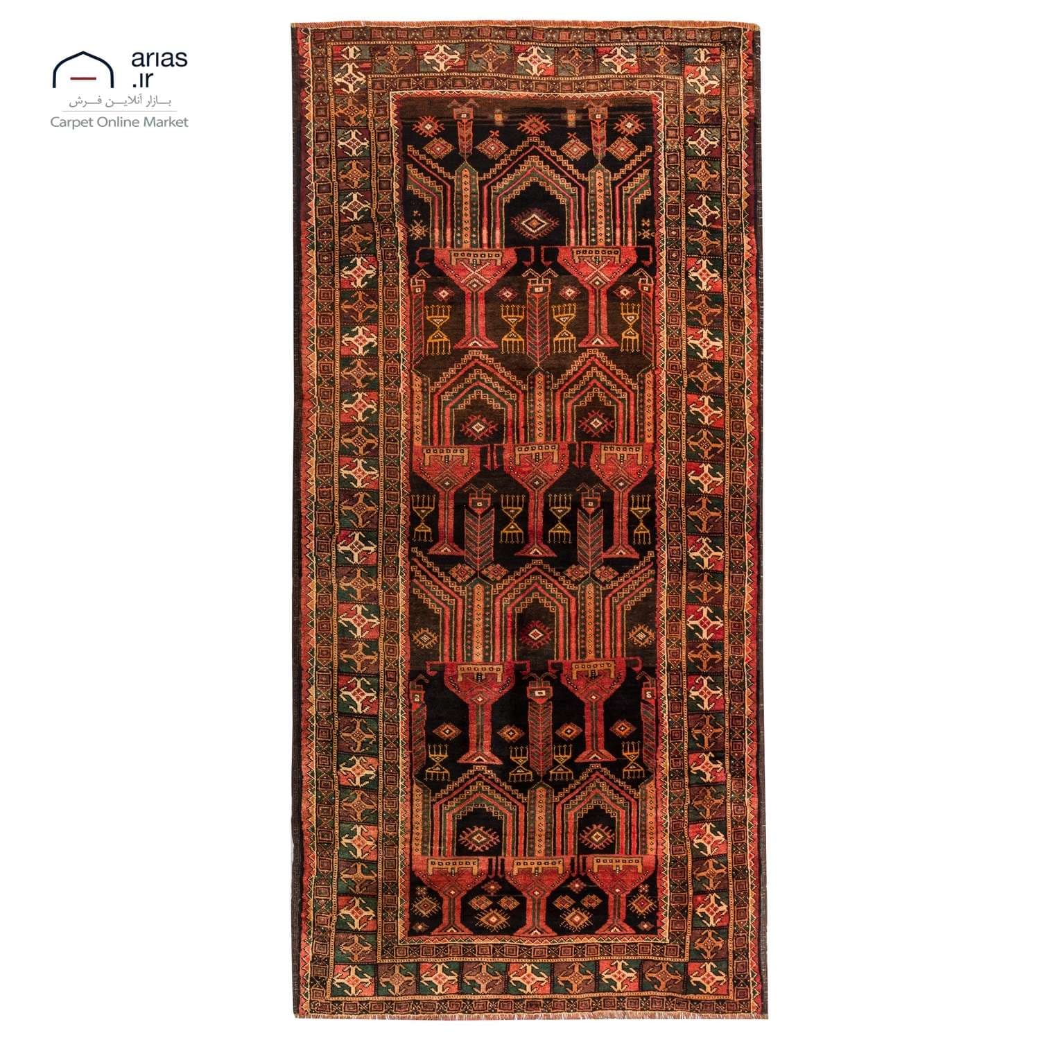 فرش دستباف 3 و نیم متری بلوچ کد D18107 — تصویر ۲