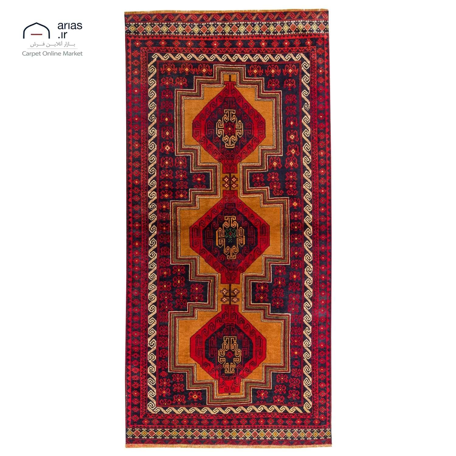 فرش دستباف 2 متری بلوچ کد D18105 — تصویر ۲