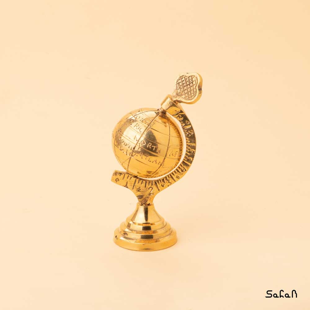 کره زمین برنجی برنزی هندی سایز 2 — تصویر ۴