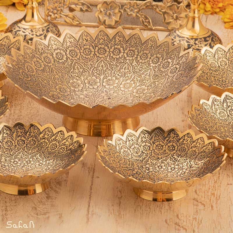 ست هفت سین برنجی آنتیک کد 1225 — تصویر ۶