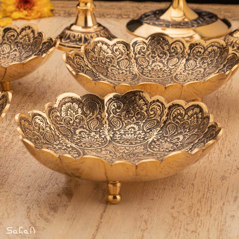 ست هفت سین برنجی آنتیک کد 1191 — تصویر ۷