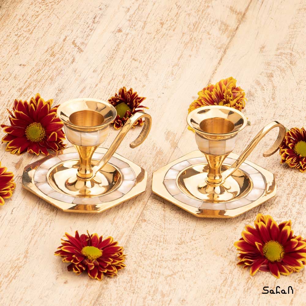ست هفت سین برنجی میناکاری کد 1140 — تصویر ۶