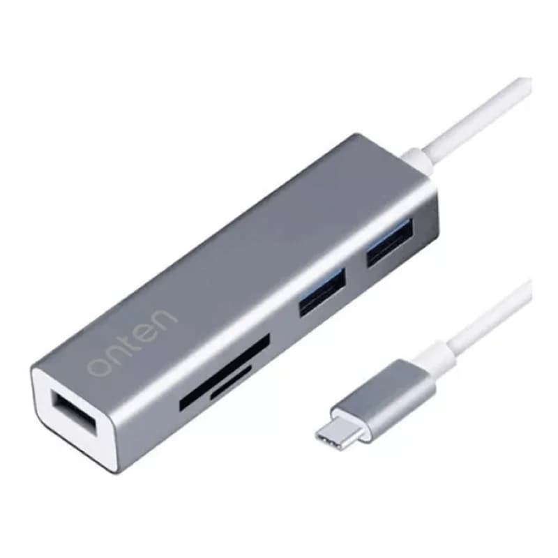 هاب تایپ سی اونتن مدل U9597 با 3 پورت USB 3.0 و پورت کارت حافظه SD-TF — تصویر ۳