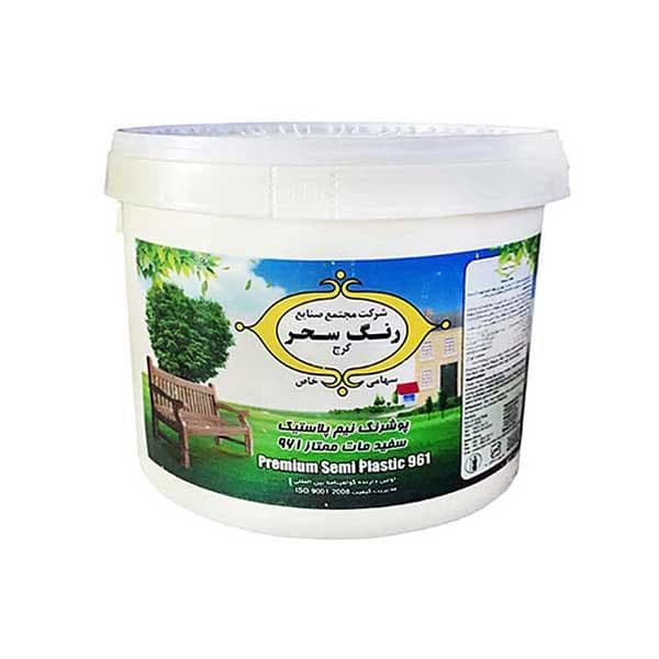 رنگ نیم پلاستیک سفید مات ممتاز سحر کد 961 — تصویر ۲