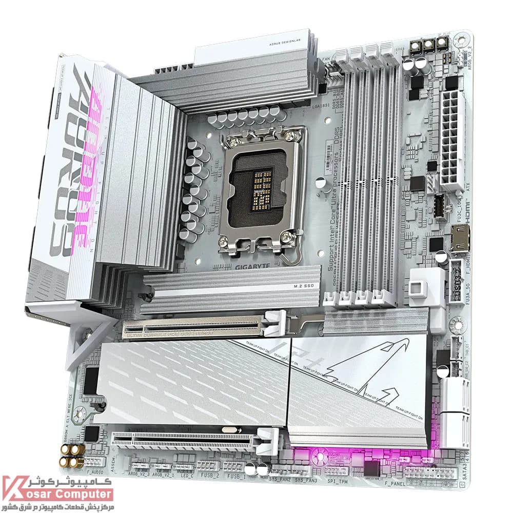 مادربرد گیگابایت B860M AORUS ELITE WIFI6E ICE — تصویر ۶