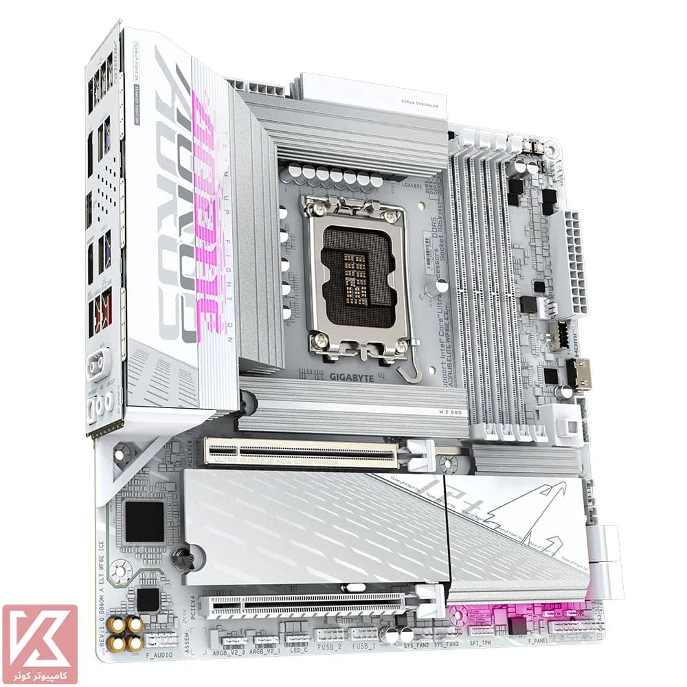 مادربرد گیگابایت B860M AORUS ELITE WIFI6E ICE — تصویر ۴