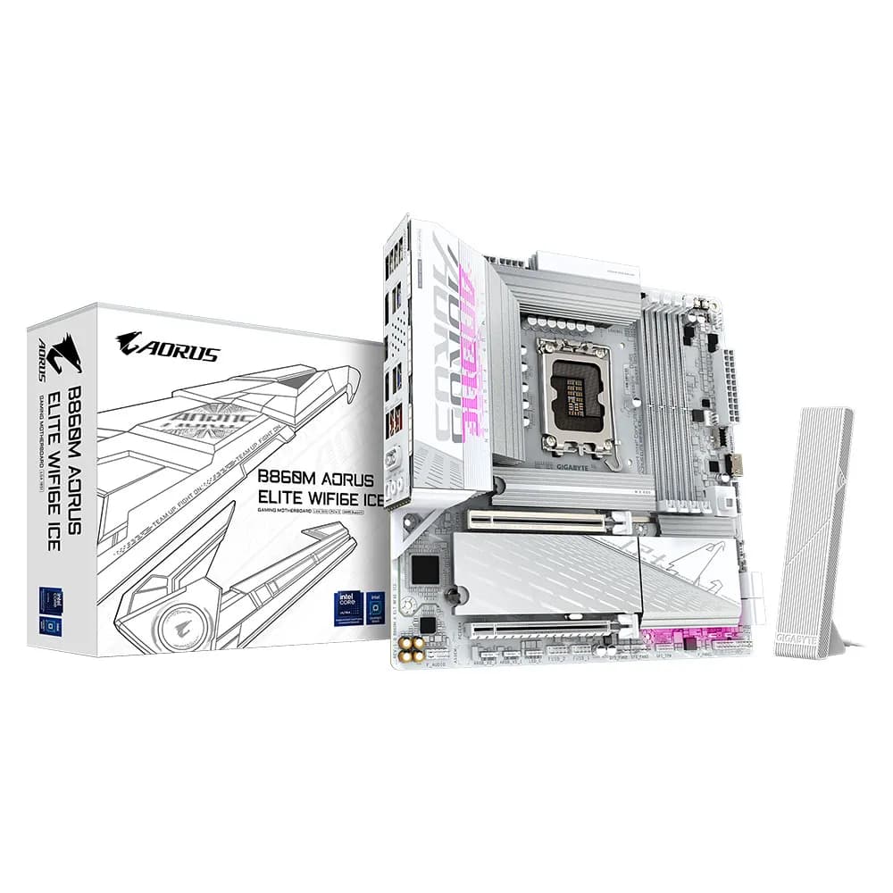 مادربرد گیگابایت B860M AORUS ELITE WIFI6E ICE — تصویر ۲