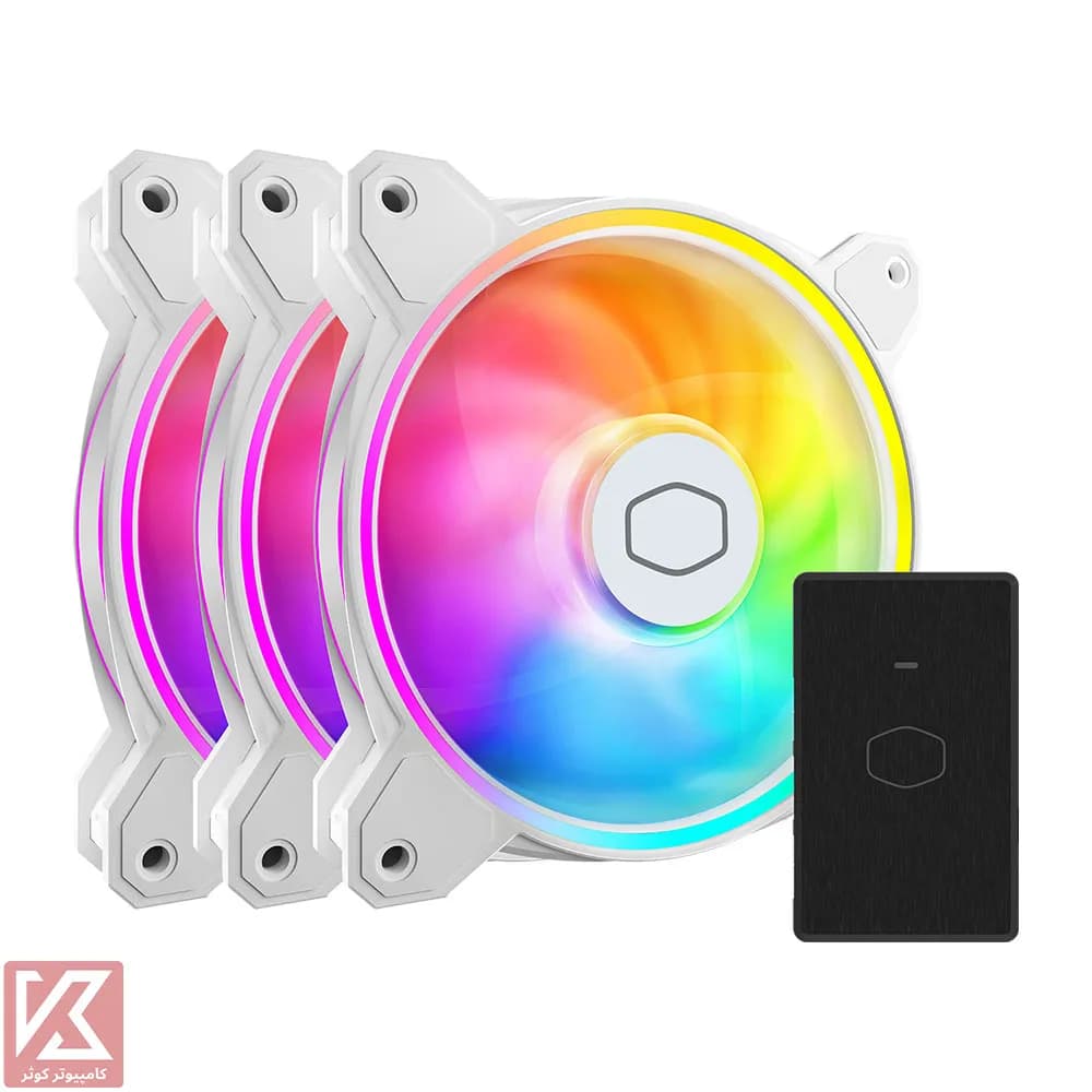 فن کیس کولر مستر مدل MasterFan MF120 Halo2 3in1 WHITE — تصویر ۳