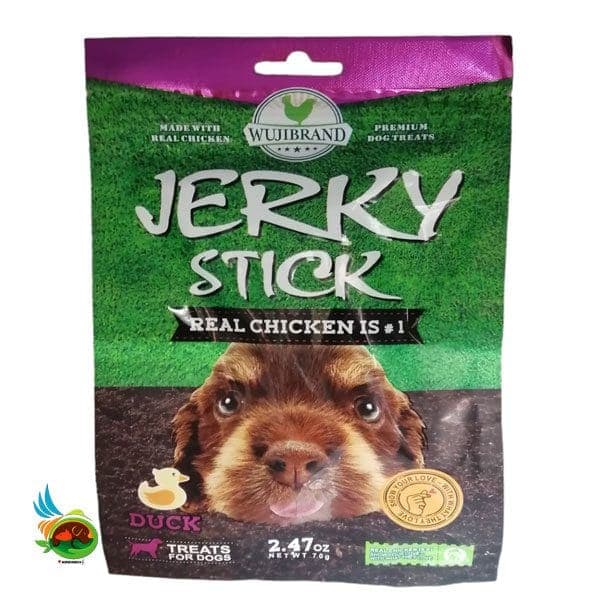تشویقی سگ جرکی طعم اردک Wujibrand jerky stick with duck وزن 70 گرم