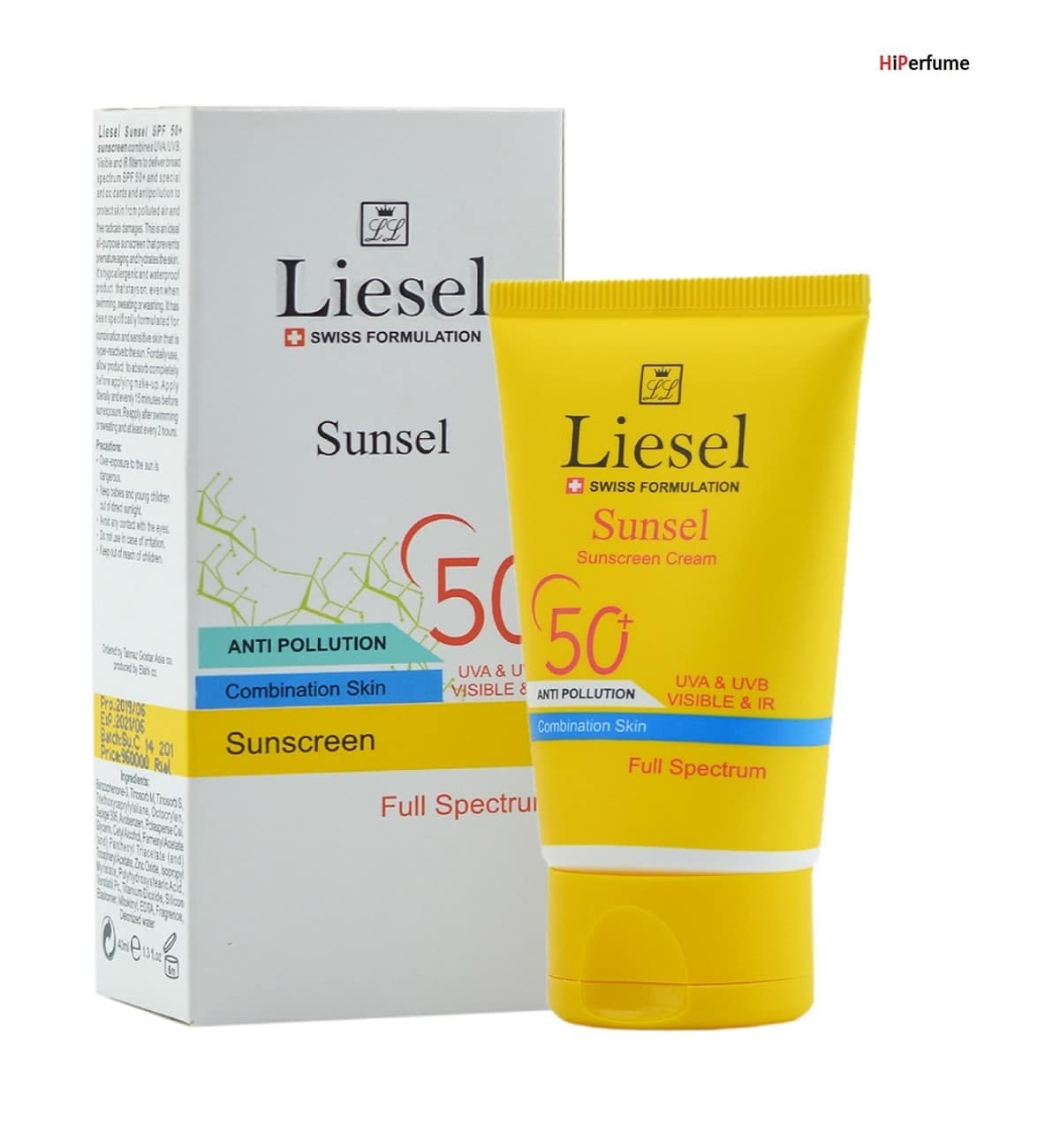 کرم ضد آفتاب بی رنگ +spf50 سانسل لایسل مناسب پوست مختلط