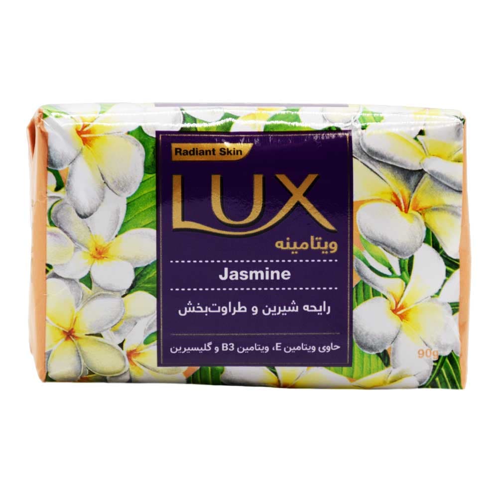 صابون لوکس LUX ویتامینه با رایحه گل یاس وزن 90 گرم — تصویر ۳