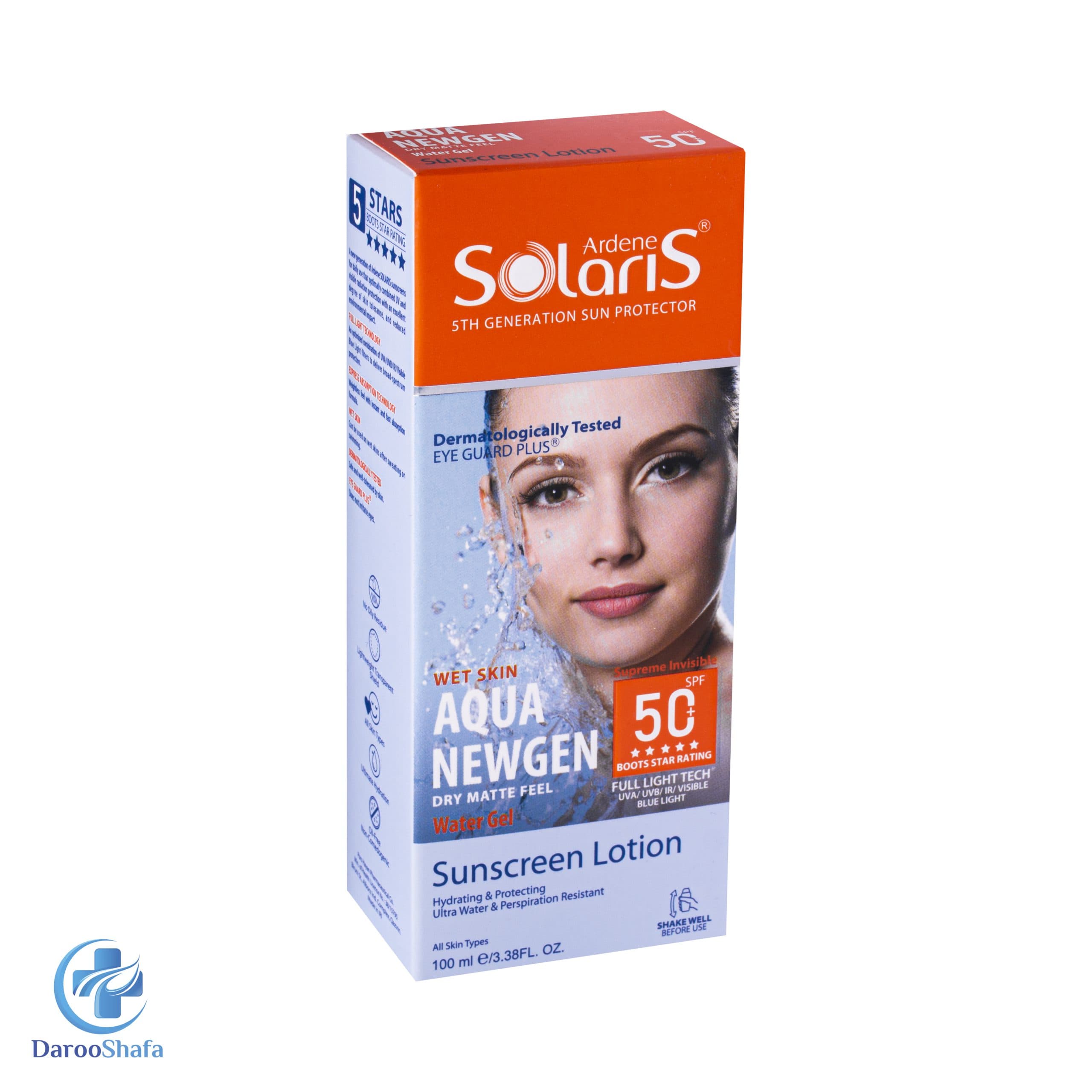 لوسیون آبی ضد آفتاب آکوا نیوژن SPF50 سولاریس آردن — تصویر ۱۱