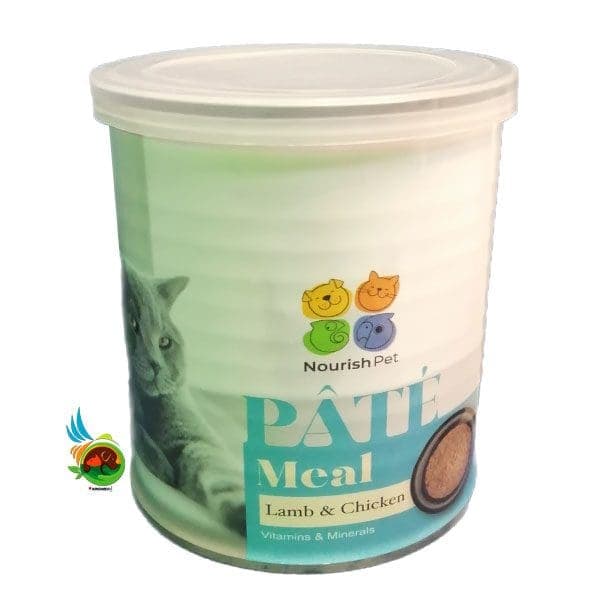 کنسرو پته گربه نوریش پت با طعم بره و مرغ Nourishpet with lamb &amp; chickenوزن ۴۰۰ گرم