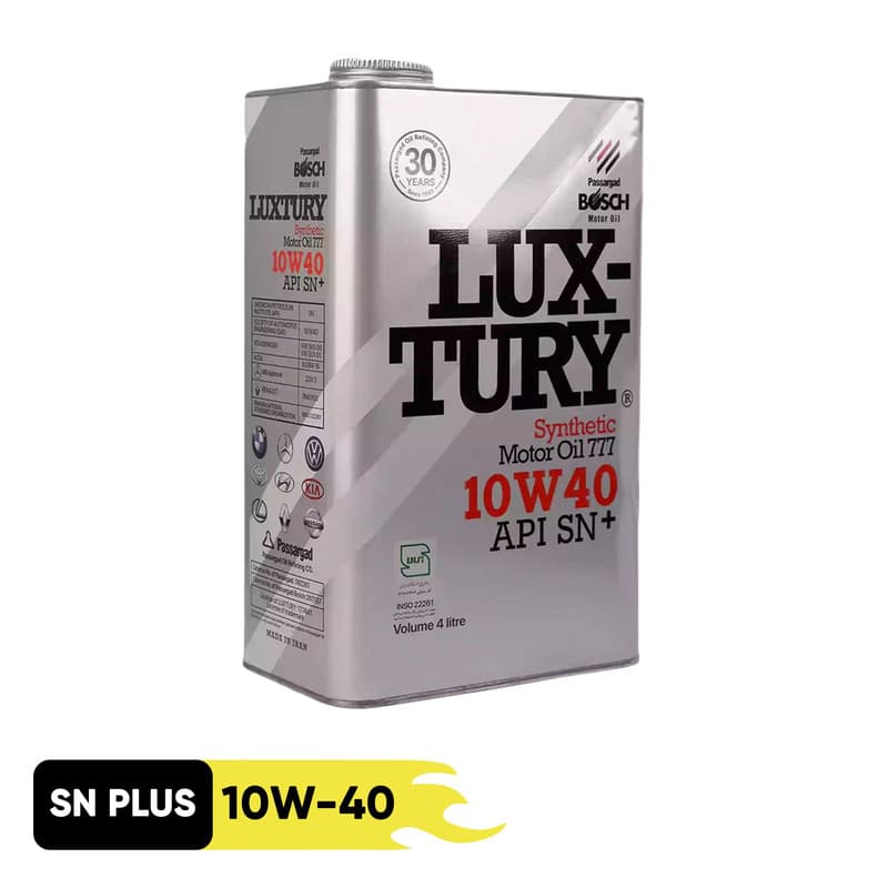 روغن موتور بنزینی بوش مدل لاکچری +10W40 SN حجم 4 ليتر