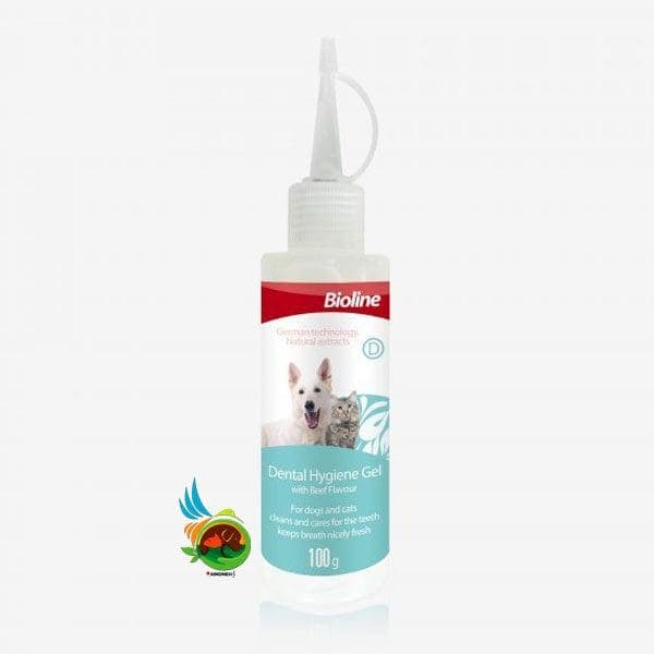ژل دندان سگ و گربه بایولاین با طعم گوشت Bioline dental hygiene gel وزن 100 گرم