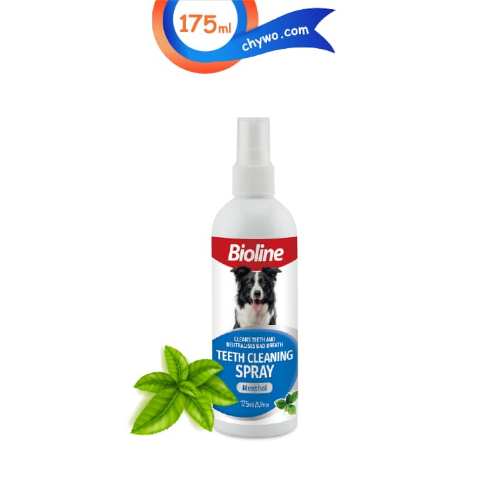 اسپری تمیزکننده دندان سگ بایولاین Bioline teeth cleaning spray حجم 175 میلی لیتر — تصویر ۳