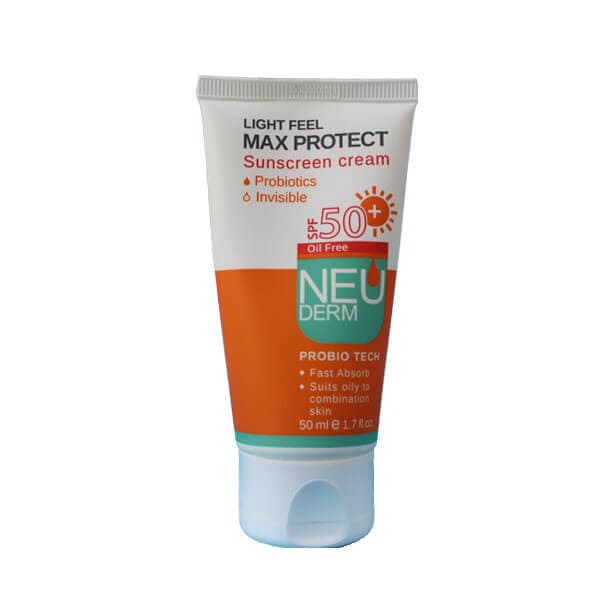 ضدآفتاب مکس پروتکت نئودرم بی رنگ برای پوست چرب SPF 50