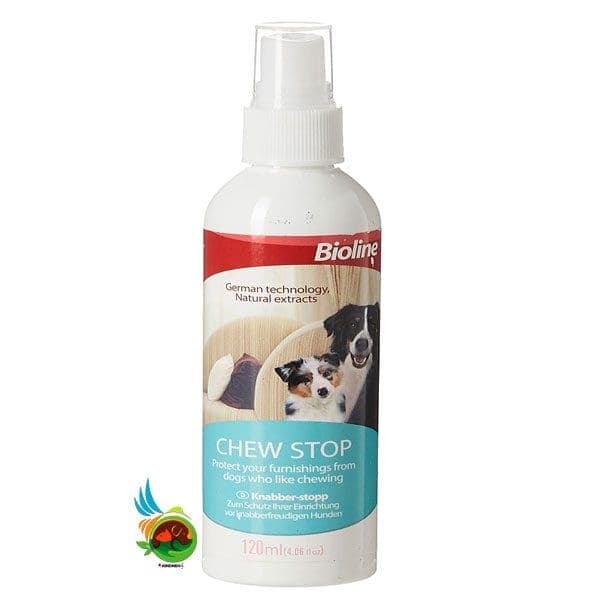 اسپری ضد جویدن سگ بایولاین Bioline chew stop حجم 120 میلی لیتر