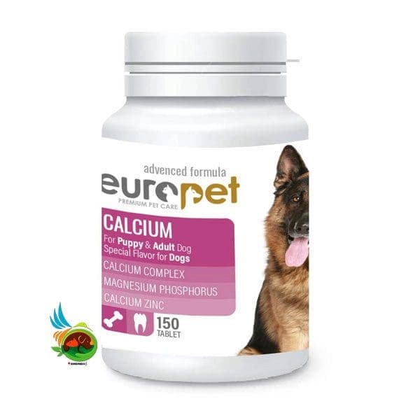 قرص کلسیم سگ یوروپت Europet dog calcium بسته 150 عددی — تصویر ۳