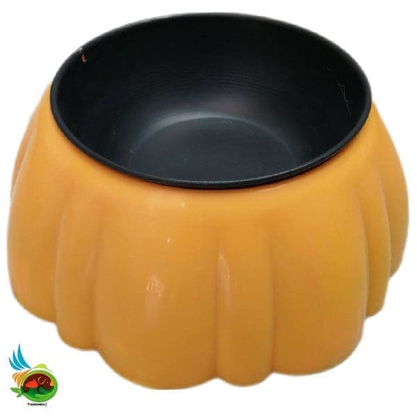 ظرف آب و غذا سگ و گربه طرح گل همراه با کاسه فلزی سایز Large — تصویر ۹