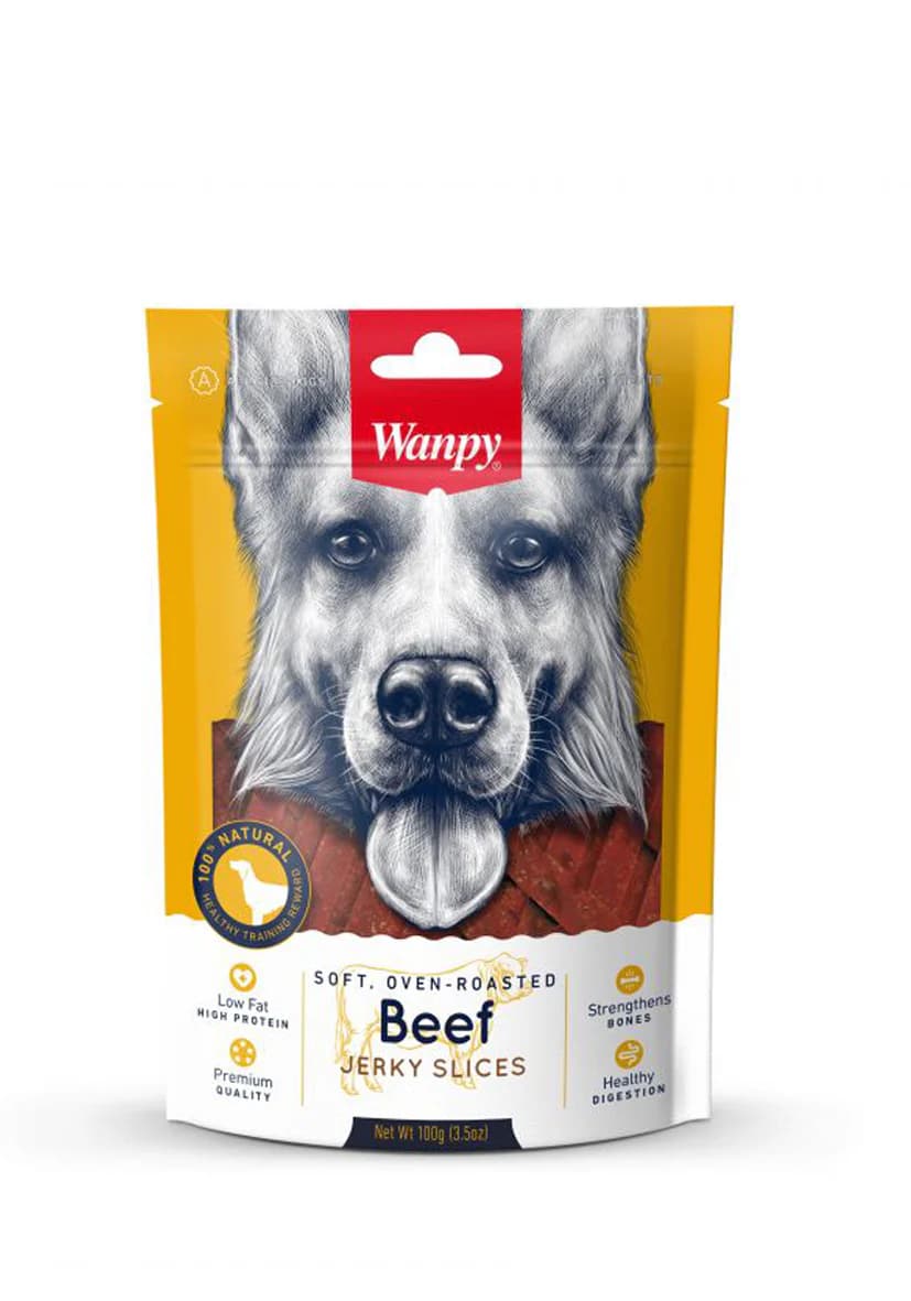 تشویقی رشته ای سگ ونپی با طعم گوشت گاو Wanpy Dog Treat With Beef وزن 100 گرم — تصویر ۲