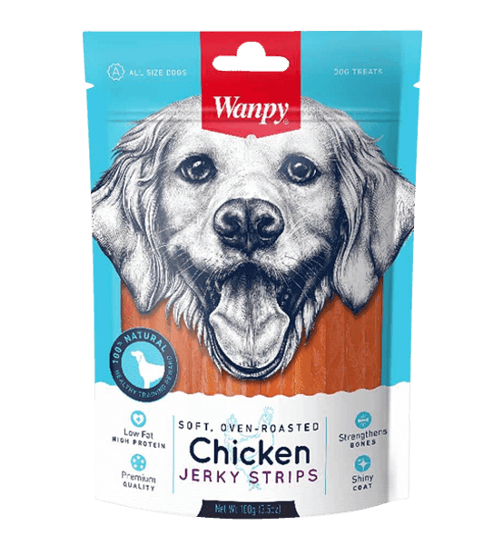 تشویقی سگ ونپی با طعم مرغ Chicken Jerky Strips وزن 100 گرم — تصویر ۴