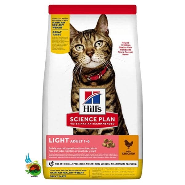 غذای خشک گربه رژیمی هیلز با طعم مرغ Hill’s science plan light adult with chicken وزن ۱.۵ کیلوگرم — تصویر ۲